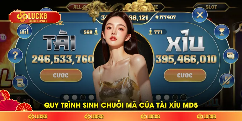 Quy trình sinh chuỗi mã của Tài Xỉu Md5 Quy trình sinh chuỗi mã của Tài Xỉu Md5